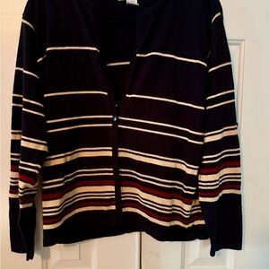 Vintage Dressbarn Striped Cardigan - Size M